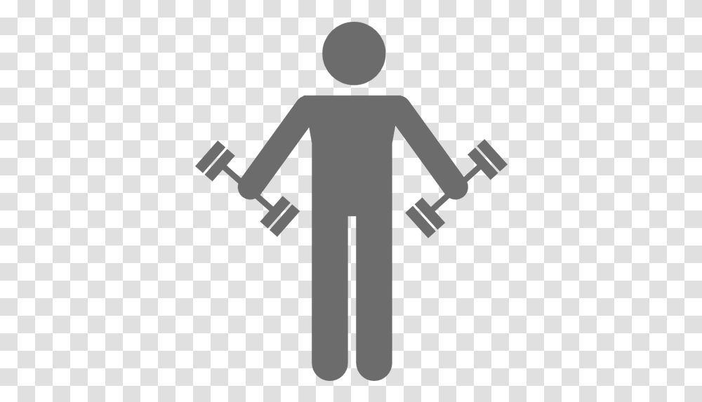 Exercise Icon Person Lifting Weights Icon, Cross, Symbol, Sign, Road Sign Transparent Png