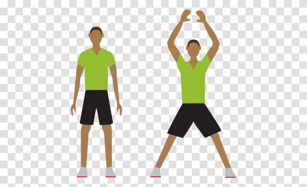 Exercise Images Exercise Jumping Jacks Clipart, Person, Shorts, Silhouette Transparent Png