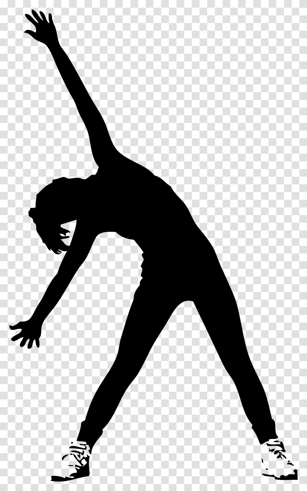Exercise Silhouette Fitness Centre Woman General Fitness Aerobics Clipart, Gray, World Of Warcraft Transparent Png