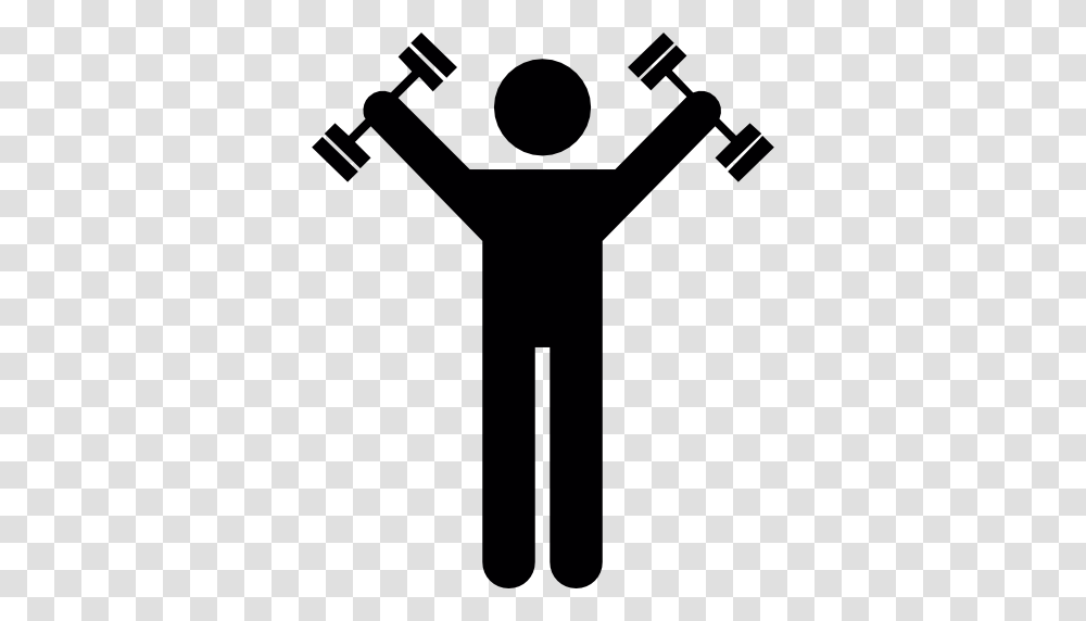 Exercise Strengthen Icon, Cross, Axe, Silhouette, Hammer Transparent Png