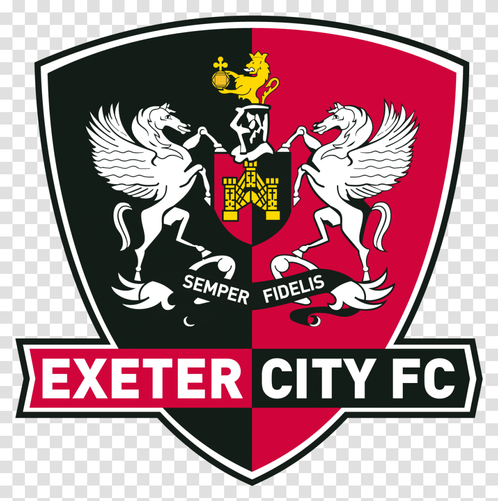 Exeter City Fc Football Club Shield Logo Vector Exeter City Fc, Poster, Advertisement, Emblem Transparent Png