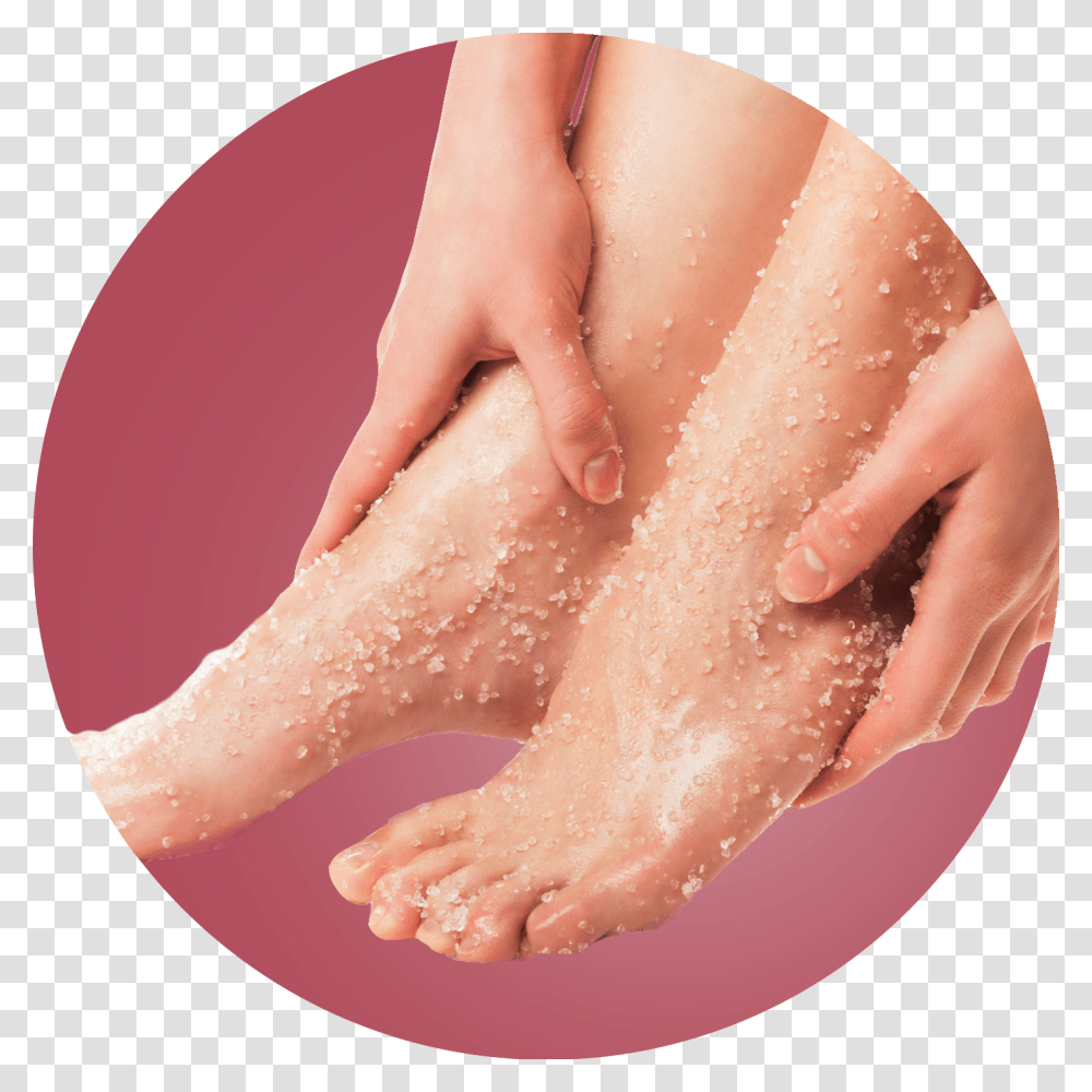 Exfoliating Foot Scrub Peppermint Amp Plum, Person, Human, Heel, Massage Transparent Png