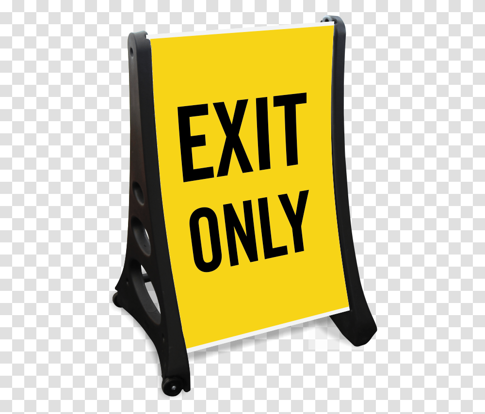 Exit Only Portable Sidewalk Sign Exit Sign, Label, Car Transparent Png