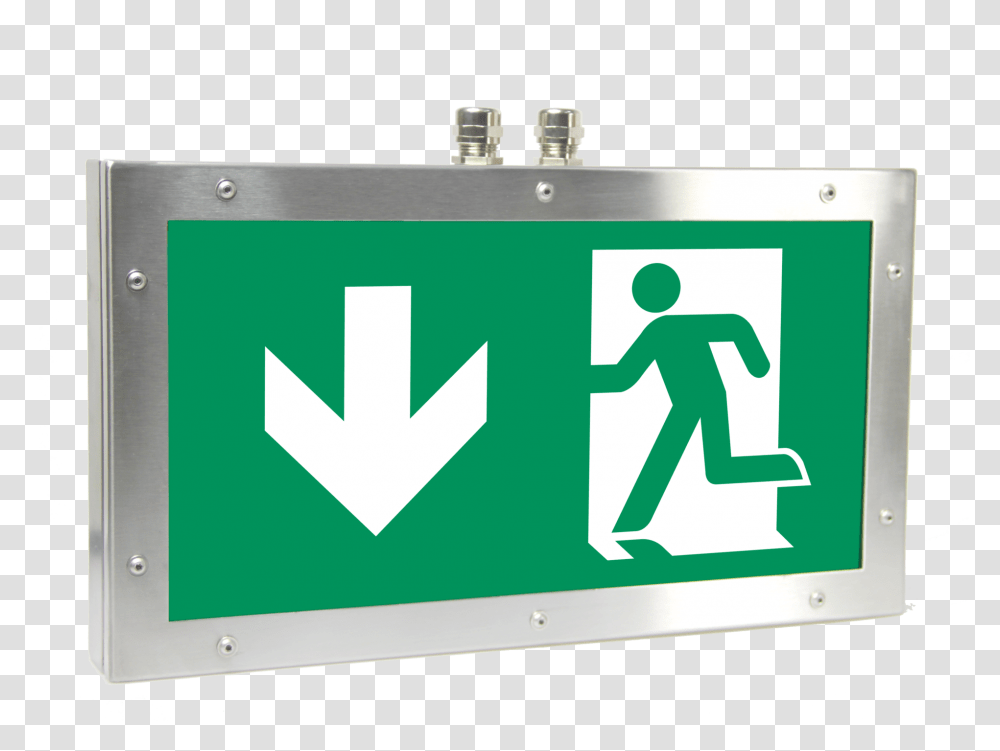 Exit Sign Ceiling Sb3h Incl Emergency Exit, First Aid, Road Sign, Recycling Symbol Transparent Png