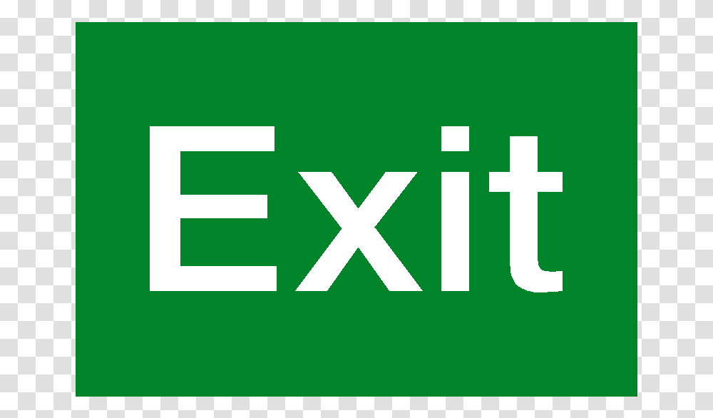 Exit Standard Fire Exit Sign, First Aid, Logo, Word Transparent Png