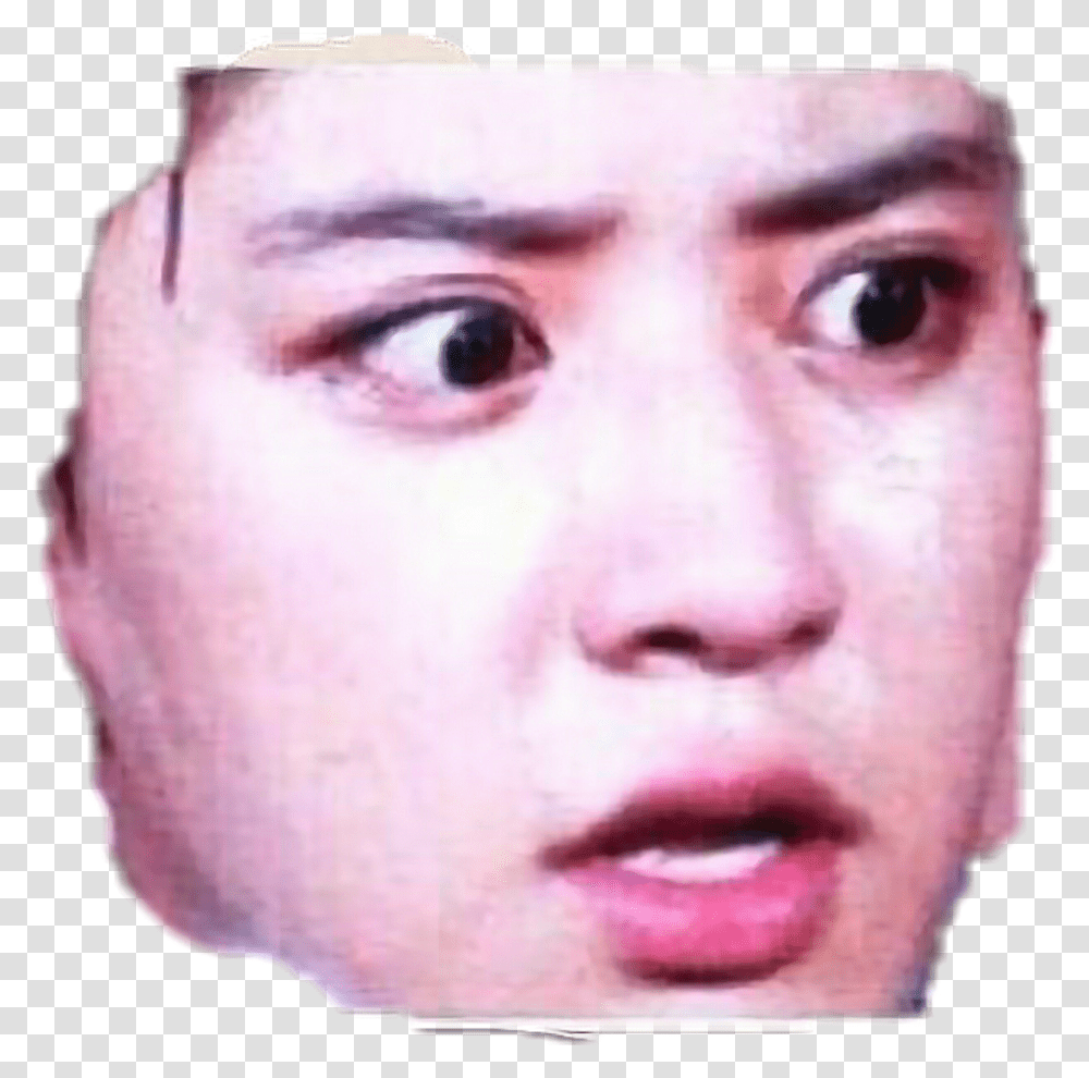 Exo Chanyeol Exochanyeol Exoderp Derp Lolfreetoedit Exo Meme Chanyeol, Head, Face, Person, Skin Transparent Png