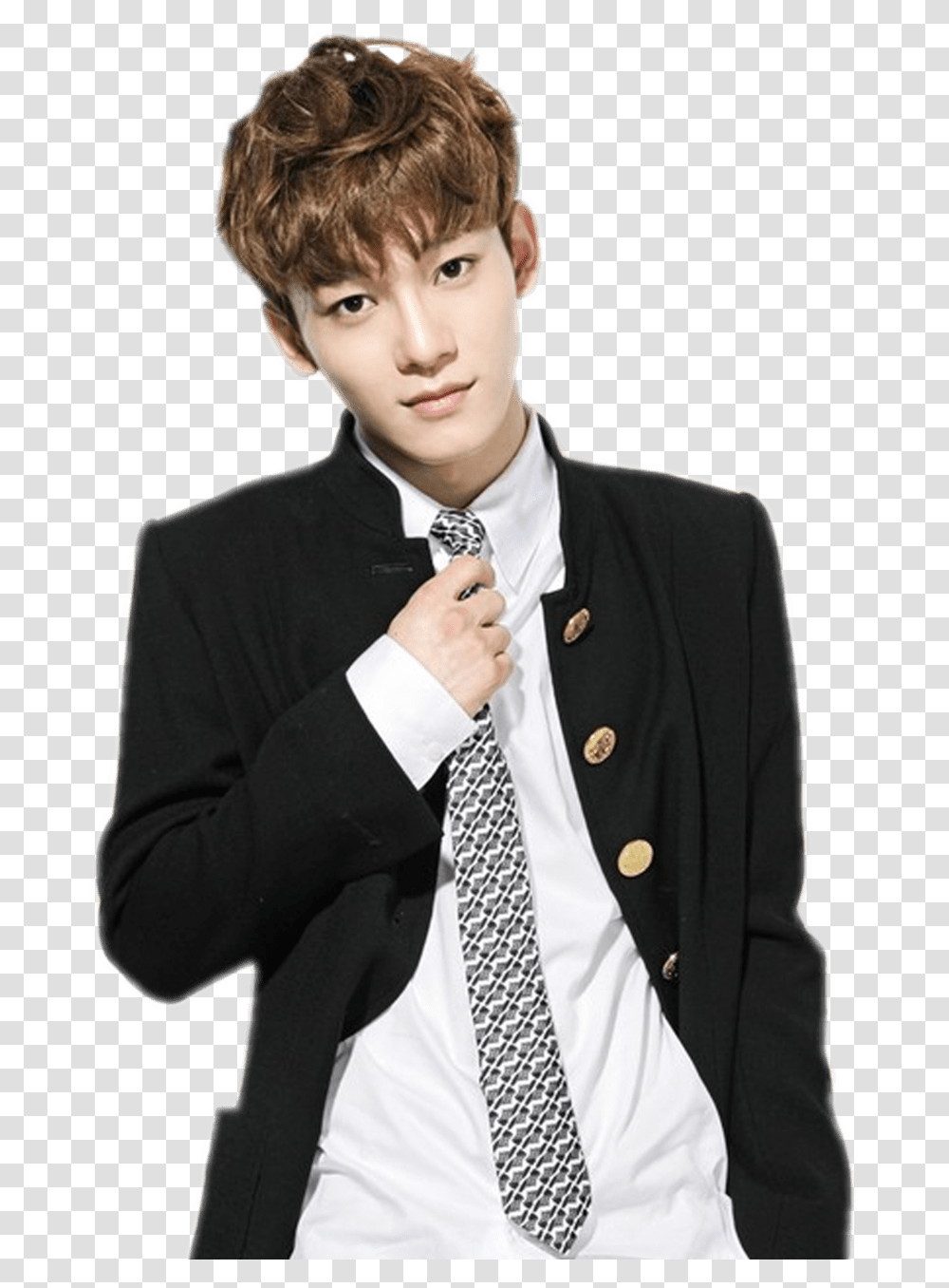 Exo Chen Grey Tie Clip Arts Exo Tao And Chen, Accessories, Accessory, Person, Human Transparent Png