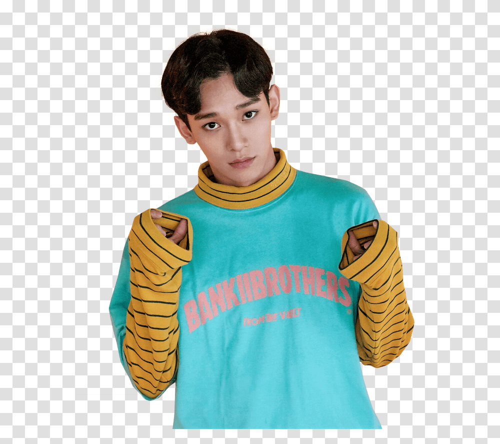 Exo Chen Hands In Sweater, Apparel, Sleeve, Long Sleeve Transparent Png