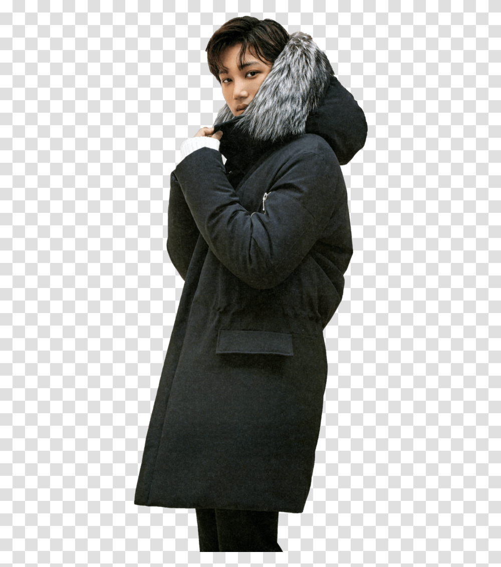 Exo Kai Winter Coat Kai Photoshoot Exo, Overcoat, Person, Suit Transparent Png