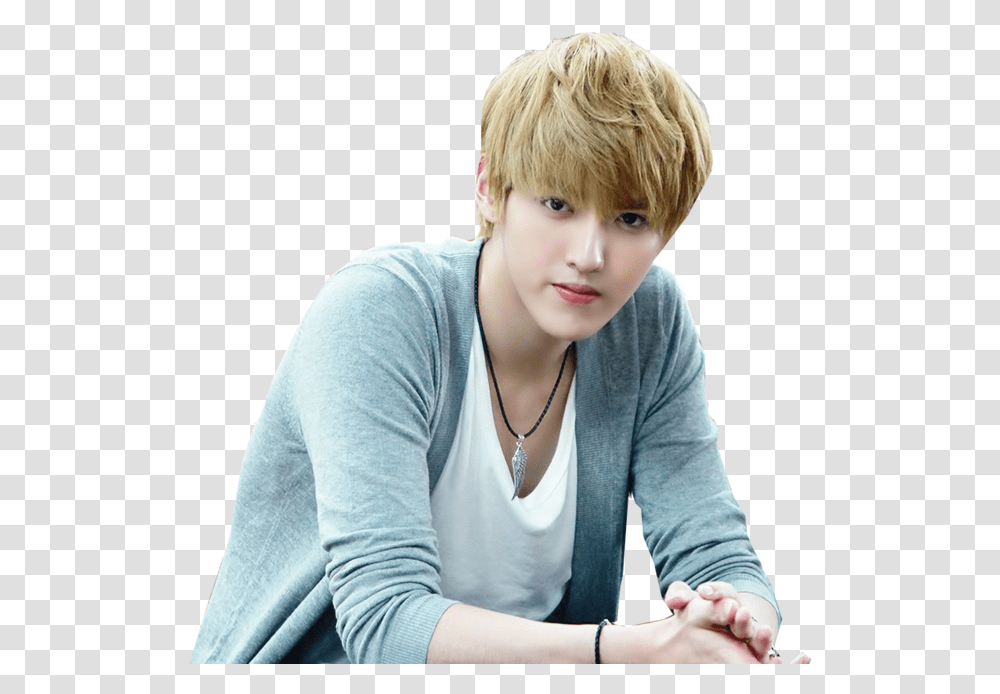 Exo Kris No Background, Sitting, Person, Finger, Female Transparent Png