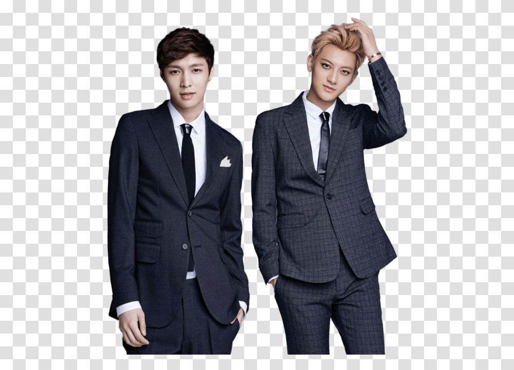 Exo Lay And Tao Clip Arts Tao Exo, Tie, Accessories, Accessory, Suit Transparent Png