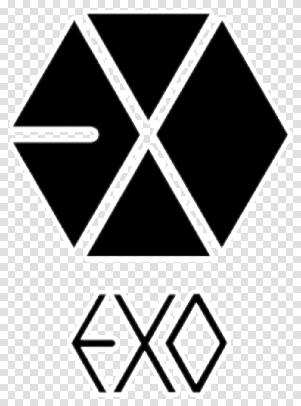 Exo Logo Sticker Exo Logo, Symbol, Star Symbol, Passport, Id Cards Transparent Png