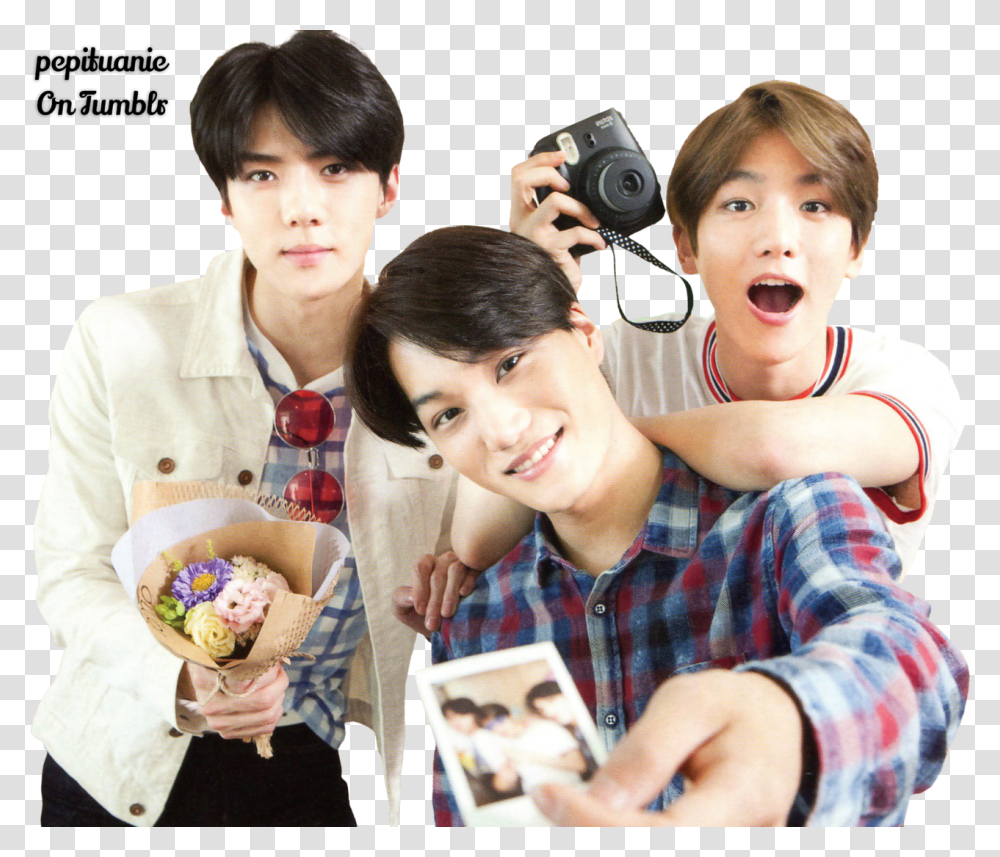 Exo Official Exo L Japan Book Vol, Person, Camera, Electronics Transparent Png