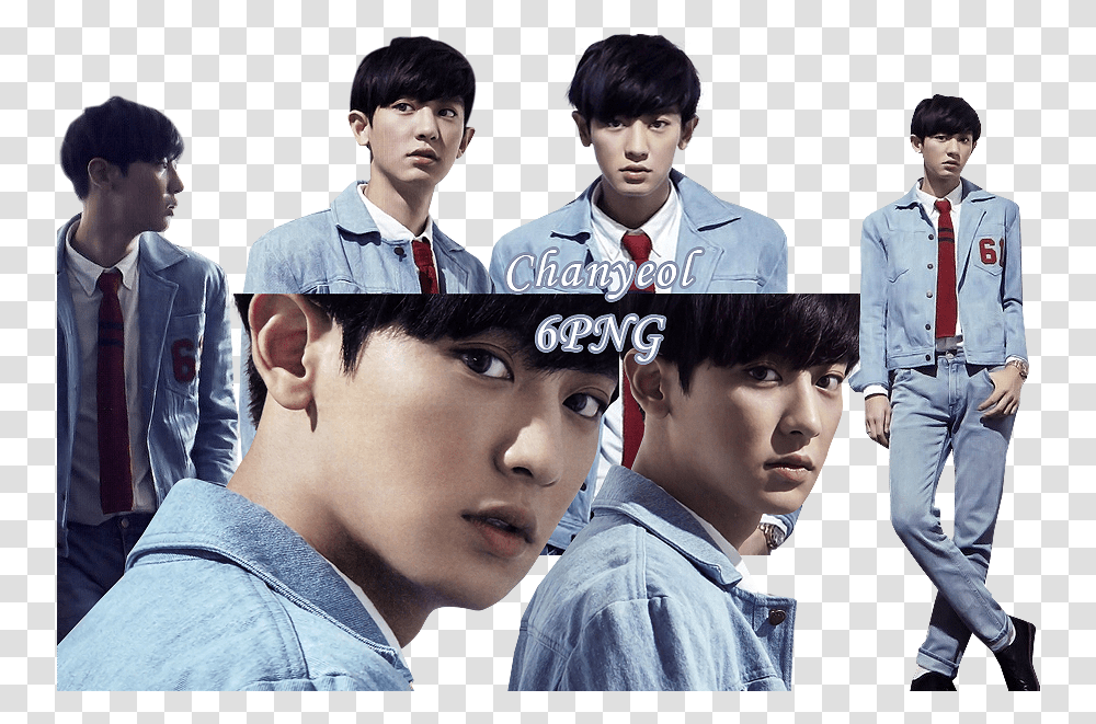 Exo Pack Romantic Universe Exo Chanyeol Love Me Right, Person, Face, Tie, Crowd Transparent Png