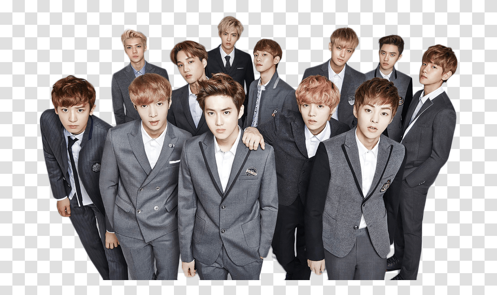 Exo, Person, Suit, Overcoat Transparent Png