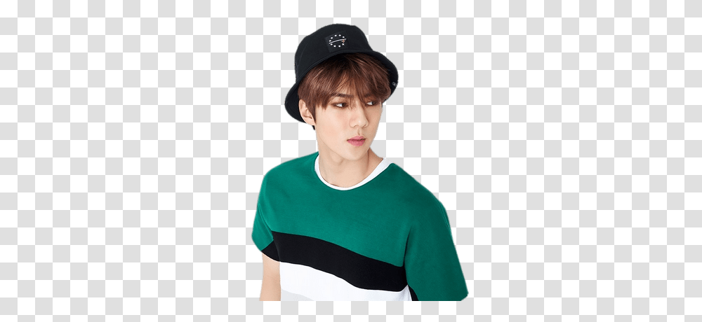 Exo Sehun Wearing Hat, Sleeve, Person, Long Sleeve Transparent Png
