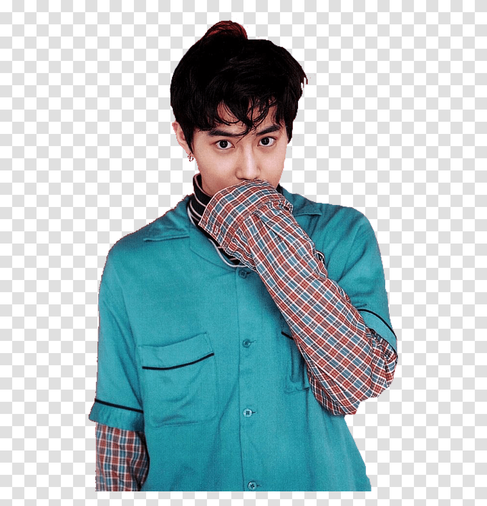 Exo Suho Azul Freetoedit, Tie, Person, Sleeve Transparent Png