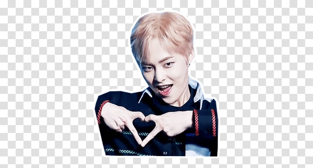 Exo Telegram Stickers Love, Face, Person, Smile, Clothing Transparent Png