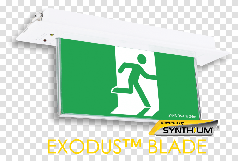 Exodus Led Exit Lights Synnovate Sign, Symbol, Advertisement, Word, Poster Transparent Png