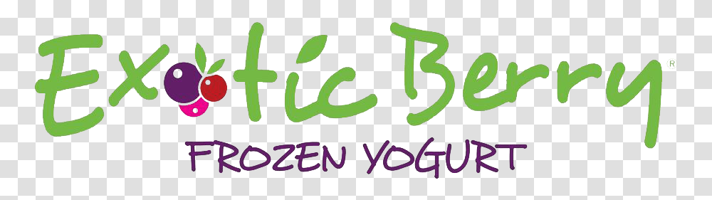 Exotic Berry Frozen Yogurt Logo Calligraphy, Label, Alphabet, Plant Transparent Png