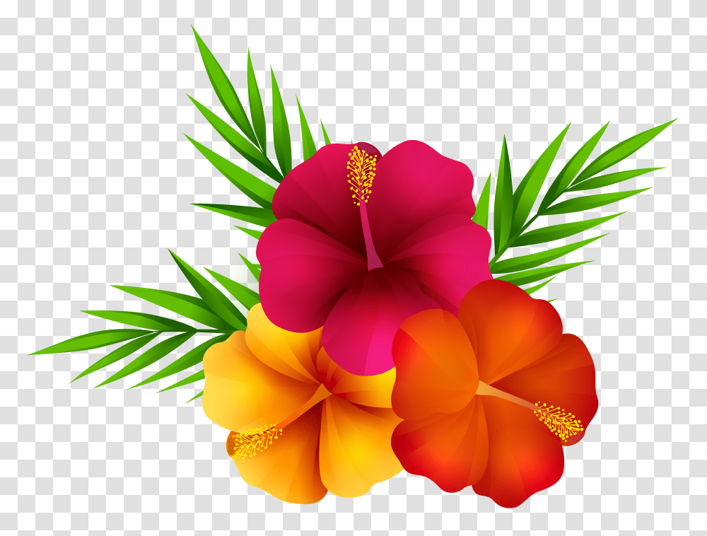 Exotic Flowers Clip Art Transparent Png