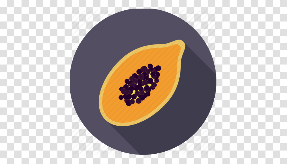 Exotic Food Fresh Fruit Half Papaya Tropical Icon, Plant Transparent Png