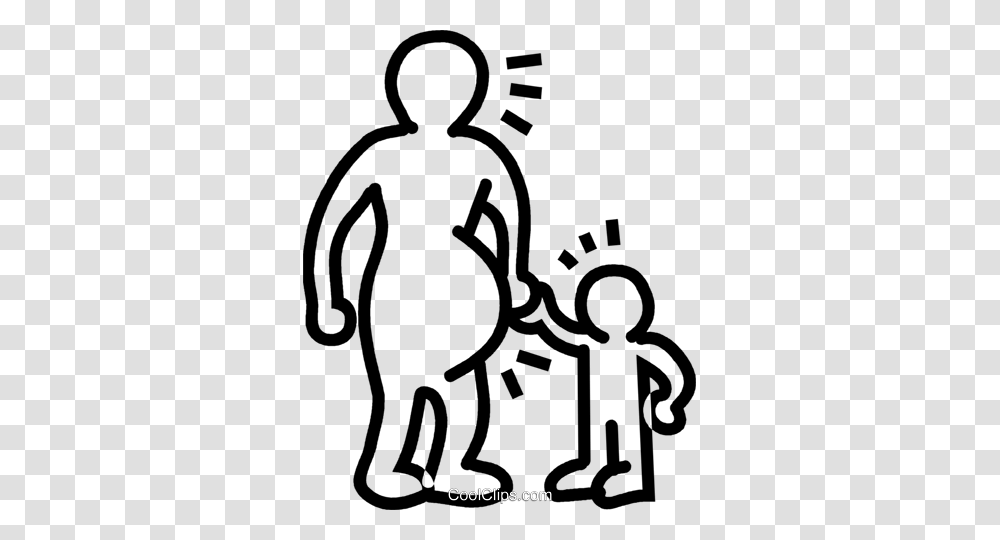 Expecting Mother With Child Royalty Free Vector Clip Art, Stencil, Silhouette Transparent Png