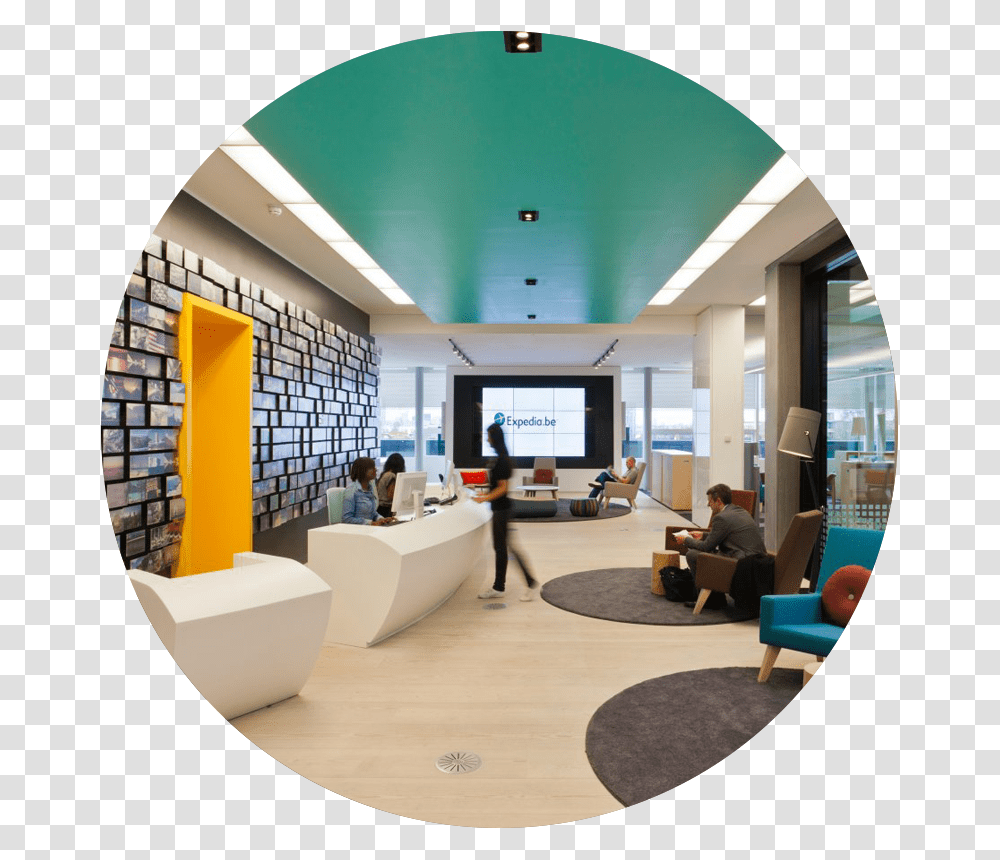 Expedia Head Office London, Indoors, Furniture, Lobby, Room Transparent Png