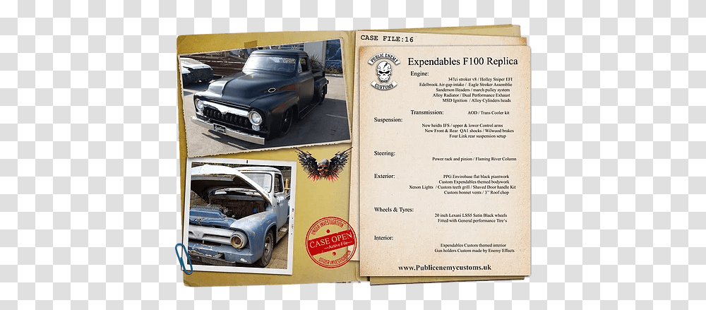 Expendables F100 Replica Antique Car, Flyer, Poster, Paper, Advertisement Transparent Png