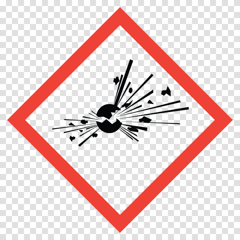 Exploding Bomb Exploding Bomb Hazard Symbol, Road Sign, Label, Logo Transparent Png