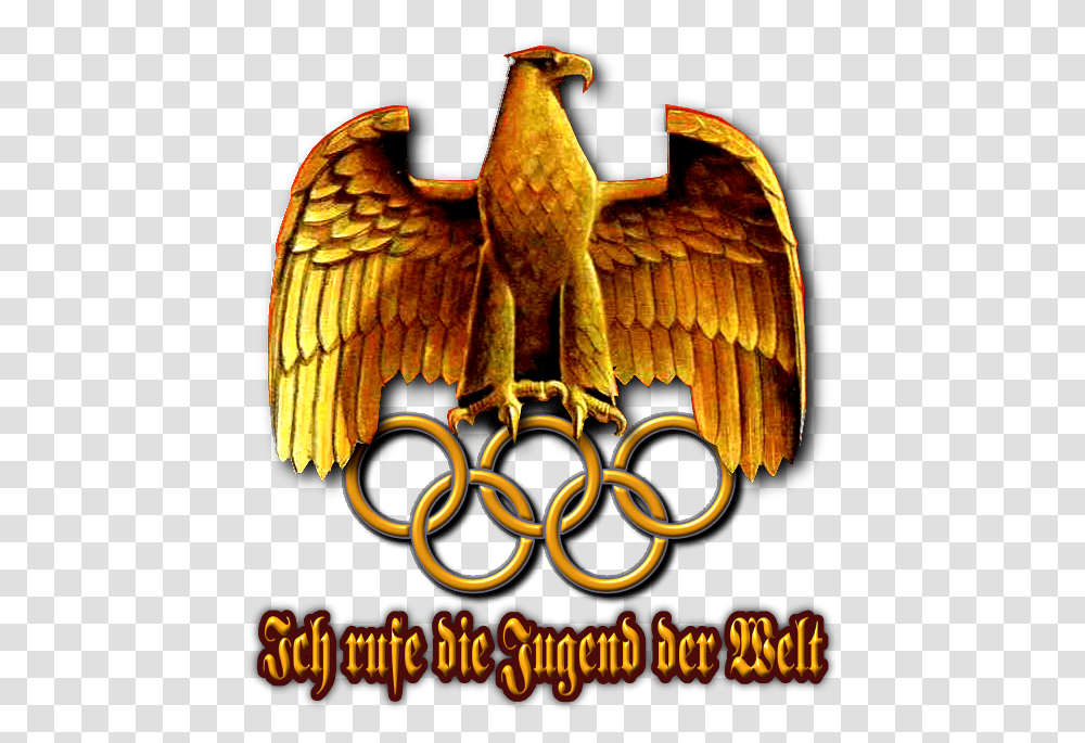 Explore Berlin Olympics Olympic Logo And More Nazi Eagle Gold, Bird, Animal, Bronze, Hook Transparent Png