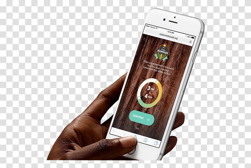 Explore Redwoods Trip Planning Tool Phone In Black Hand, Mobile Phone, Electronics, Cell Phone, Person Transparent Png