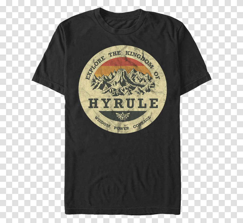 Explore The Kingdom Of Hyrule Legend Of Zelda T Shirt Label, Apparel, T-Shirt, Person Transparent Png