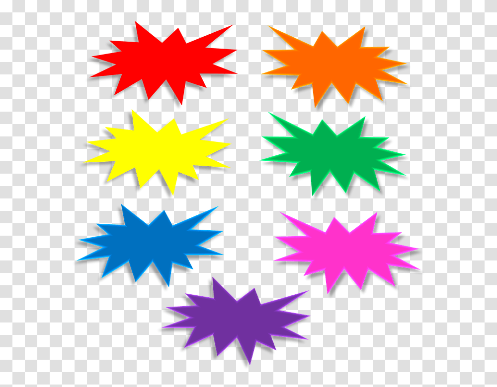 Explosion Clipart Rainbow, Leaf, Plant, Star Symbol, Rug Transparent Png