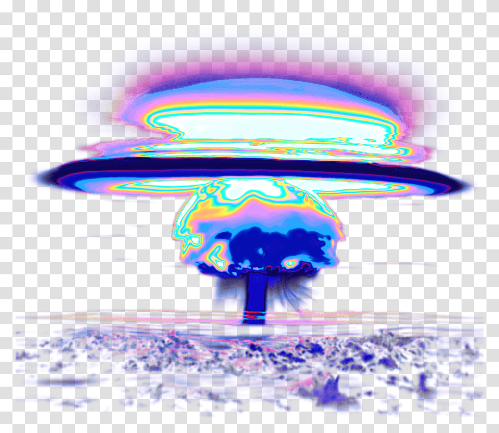 Explosion Cloud Nuclear Holo Holographic Colorful Rainb Nuclear Explosion Icon Transparent Png