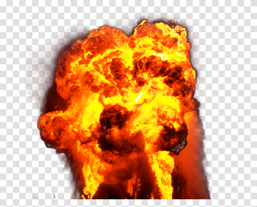 Explosion Fire Flame Image Mushroom Cloud, Mountain, Outdoors, Nature, Bonfire Transparent Png