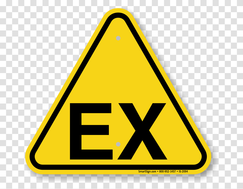 Explosive Atmosphere Warning Symbol Sign Sku Traffic Sign, Road Sign Transparent Png
