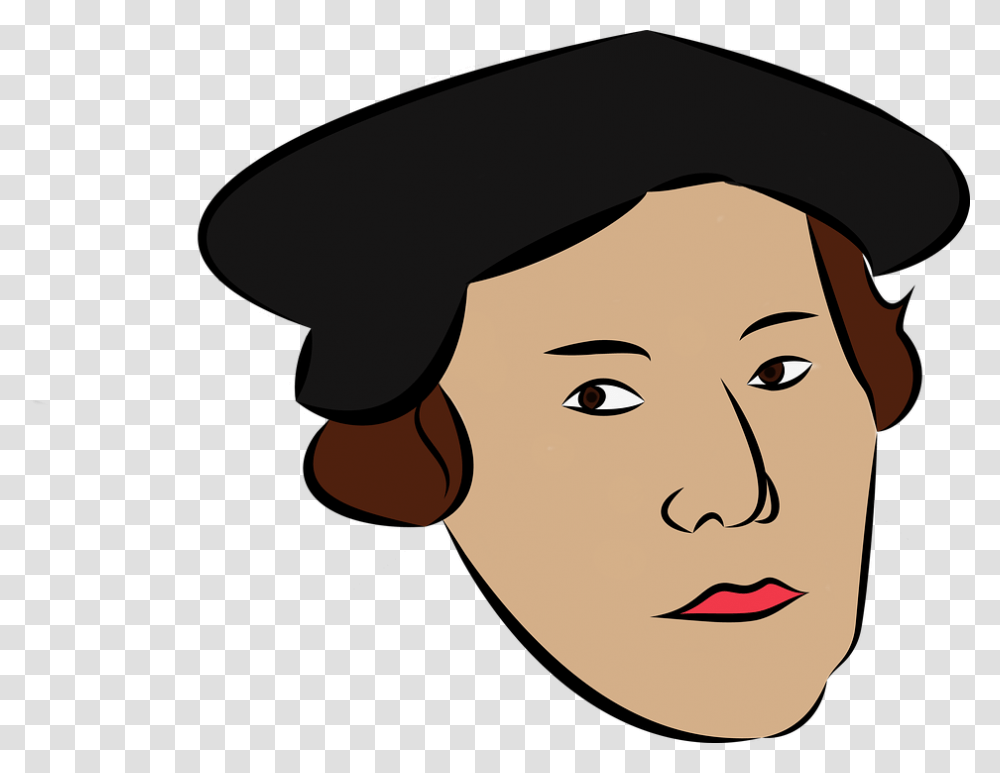 Expressionear Martin Luther Reformation Clipart, Face, Graduation, Hat Transparent Png