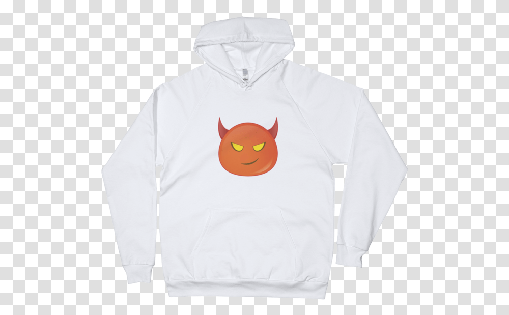 Expressive Red Devil Emoji Unisex Pullover Hoodie, Apparel, Sweatshirt, Sweater Transparent Png