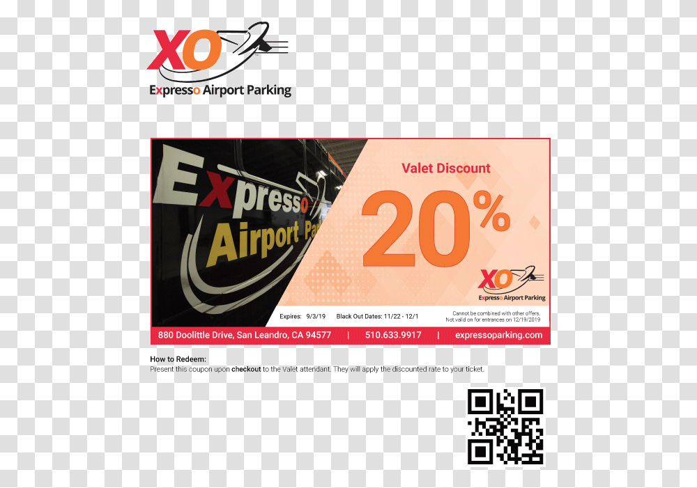 Expresso Parking Valet Coupon, Number, QR Code Transparent Png