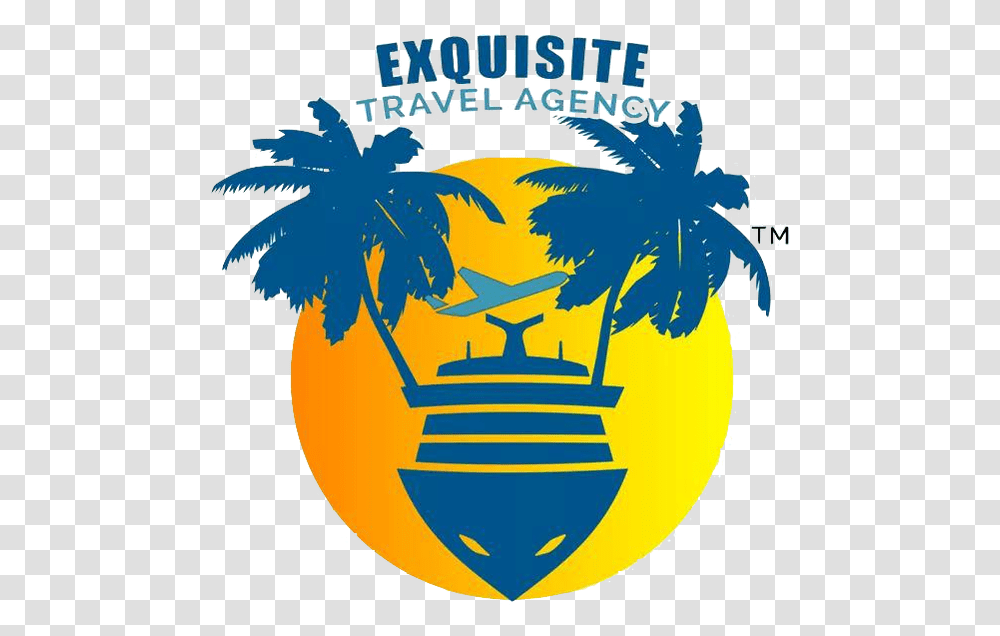 Exquisite Travel Agency Vector Palm Tree, Logo, Symbol, Trademark, Emblem Transparent Png