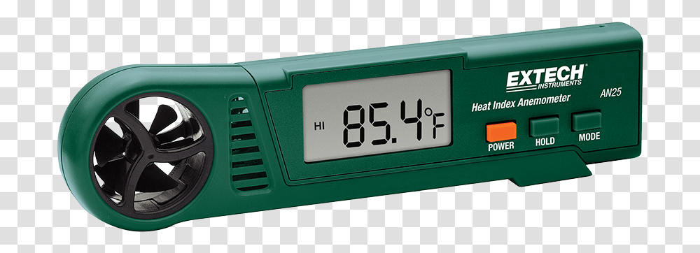 Extech An25 Heat Index Anemometer, Clock, Digital Clock, Car, Vehicle Transparent Png