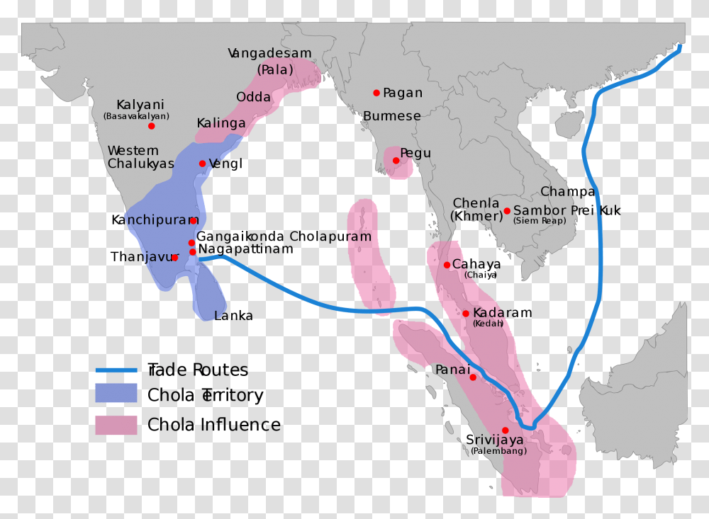Extent Of Chola Empire, Plot, Map, Diagram, Atlas Transparent Png