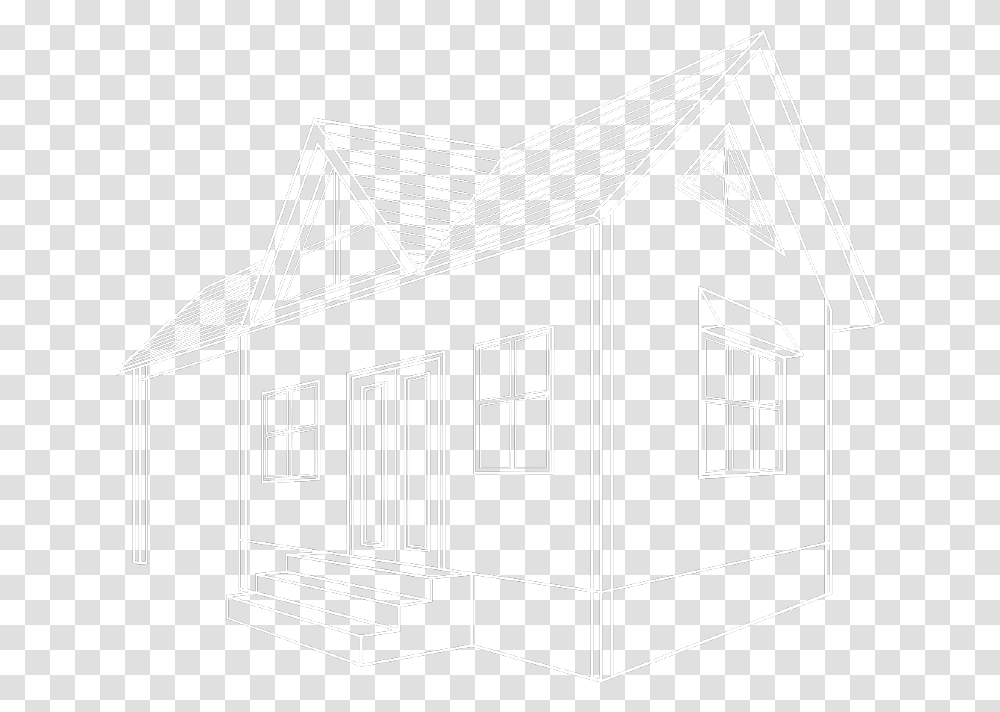 Exterior Outline Of Mighty Small Home House, Housing, Building, Cabin, Nature Transparent Png