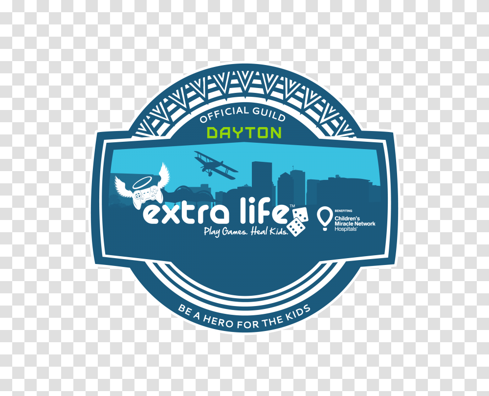 Extra Life Dayton Oh Guild, Label, Logo Transparent Png