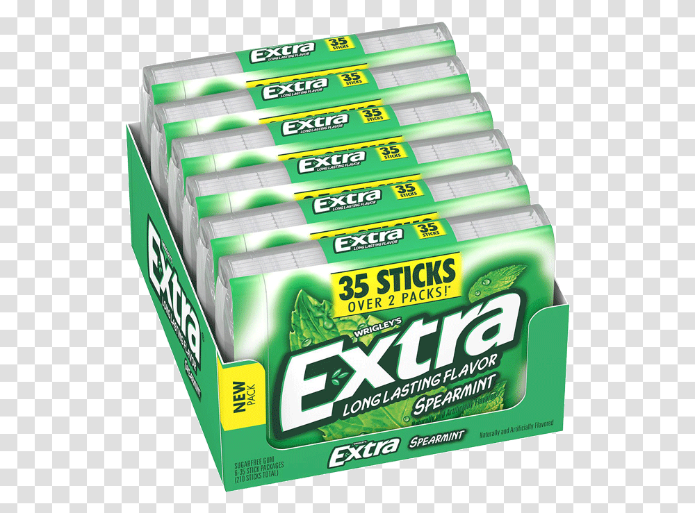 Extra Spearmint Gum, Box Transparent Png