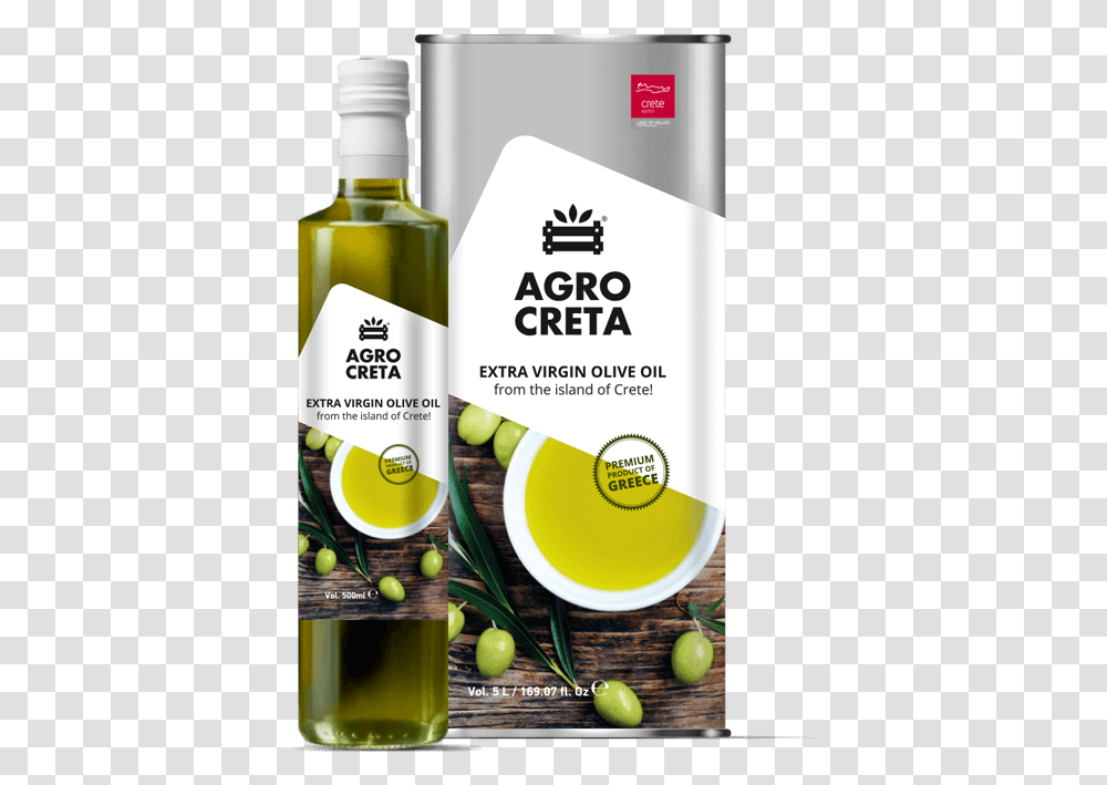 Extra Virgin Olive Oil Agro Creta Olive Oil, Liquor, Alcohol, Beverage, Bottle Transparent Png