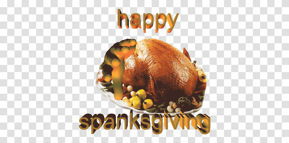 Extracrispy Spanking Sticker Turkey Gif Thanksgiving Gifs, Dinner, Food, Supper, Meal Transparent Png