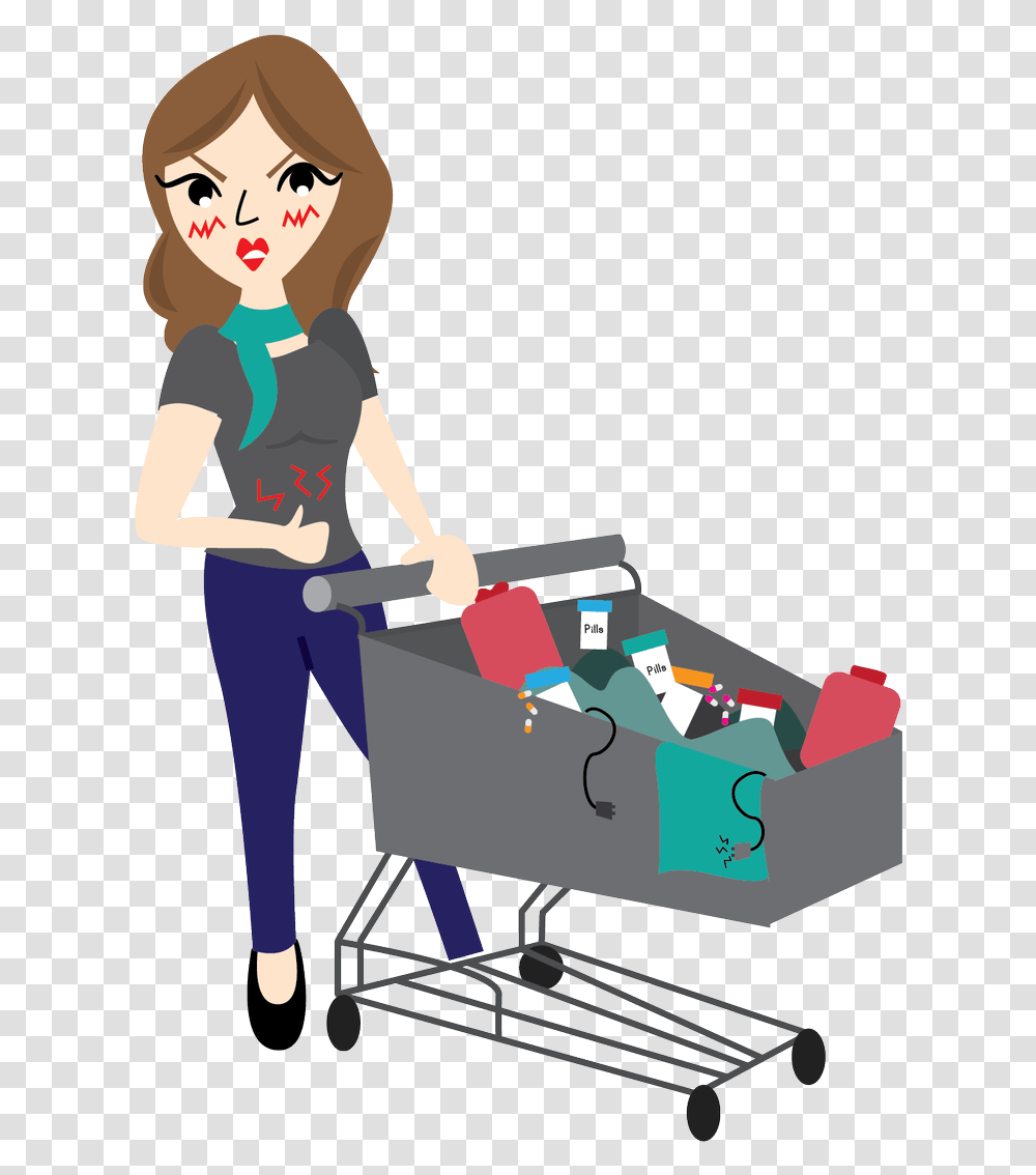Eyaa By Leslie Rivas On Twitter Shopping Cart, Person, Female, Girl, Woman Transparent Png