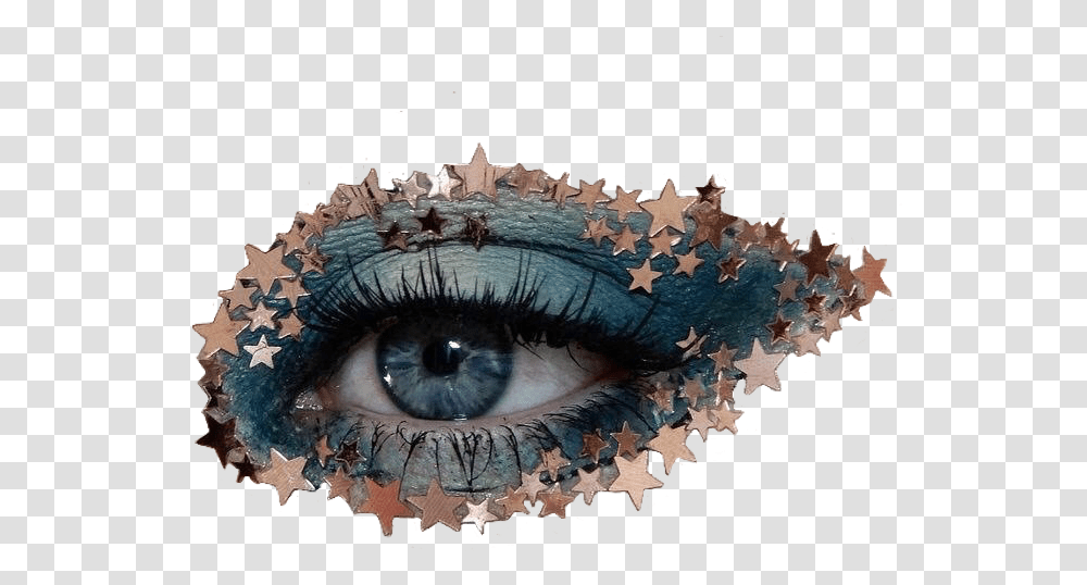 Eye Aesthetic Makeup Stars Blue Eyeshadow Pngs Aesthetic Blue Pngs, Crowd, Photography Transparent Png